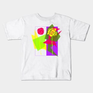 Neon flower power pair (black) Kids T-Shirt